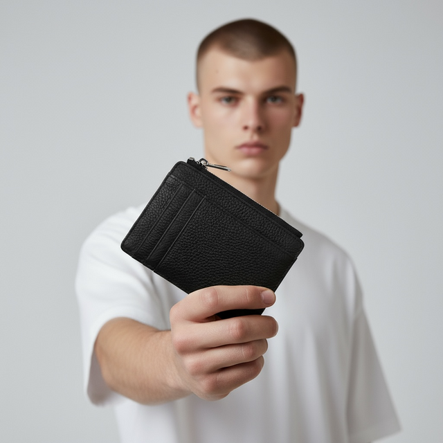 שׁחור|ZIPPER ארנק כרטיסים