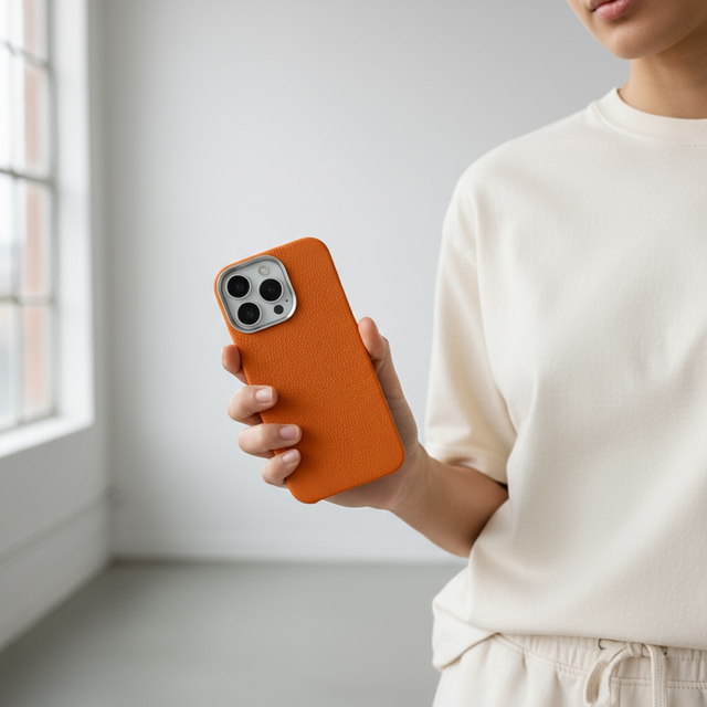 כיסוי עור קלאסי מגסייף| כתום