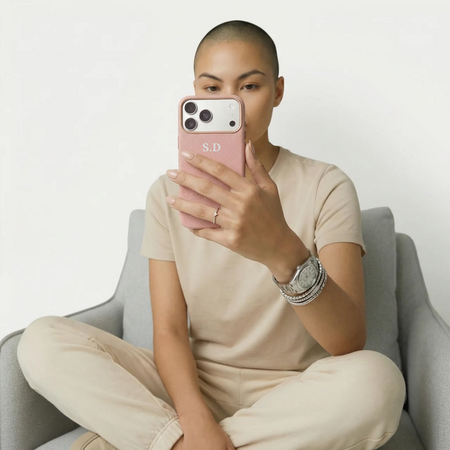 כיסוי עור קלאסי מגסייף| ורוד