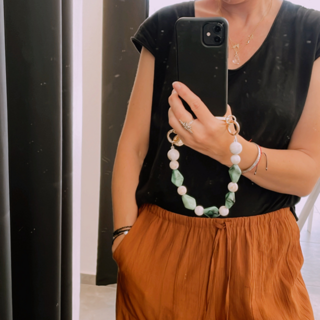 Aimy Beige Green צמיד לטלפון