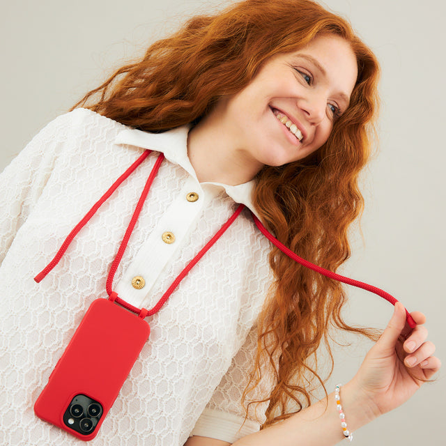 Red| כיסוי סיליקון ורצועה