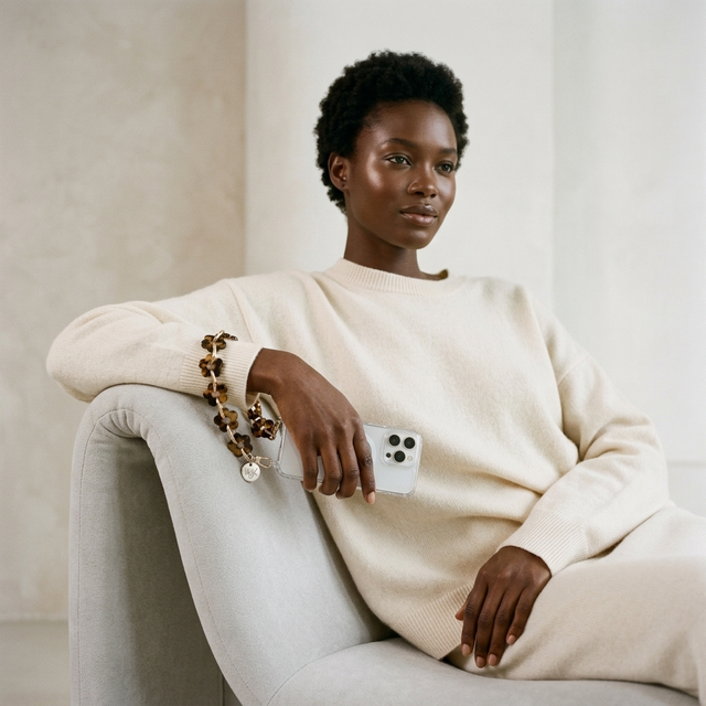 צמיד לטלפון פרח | ענבר