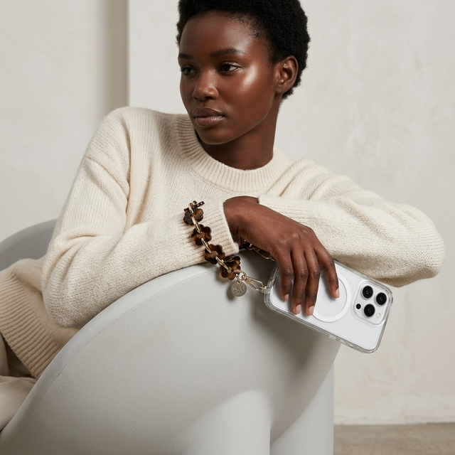 צמיד לטלפון פרח | ענבר