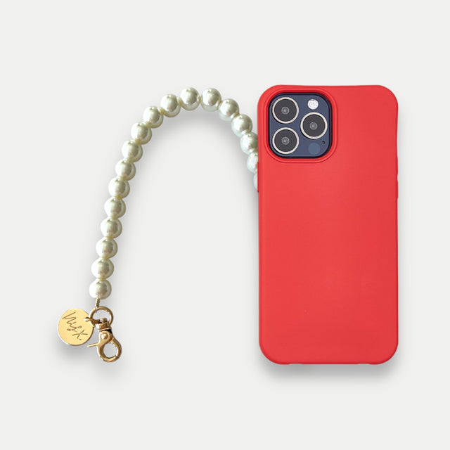 NYX POP Red Case + צמיד פנינים לטלפון