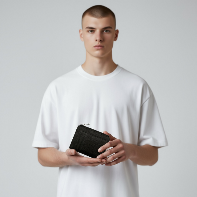 שׁחור|ZIPPER ארנק כרטיסים
