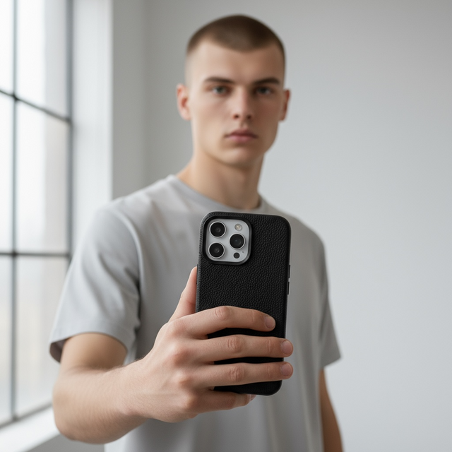 כיסוי עור קלאסי מגסייף| שחור