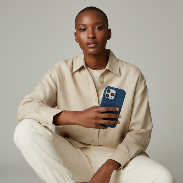 כיסוי עור קלאסי מגסייף | כחול