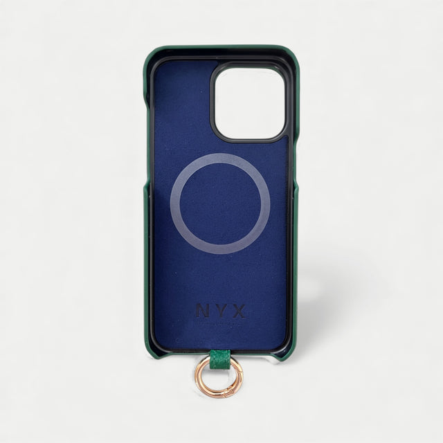 כיסוי עור מגסייף לטלפון ירוק פורסט