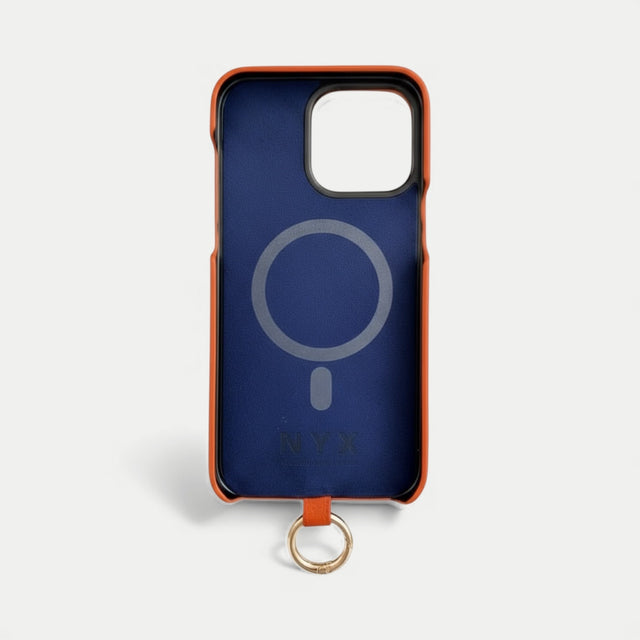 כיסוי עור מגסייף לטלפון כתום