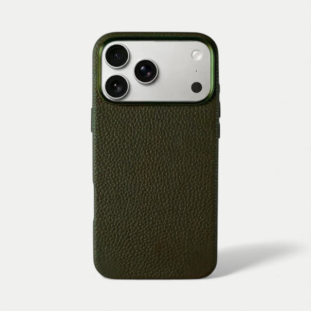 כיסוי עור קלאסי מגסייף | ירוק זית