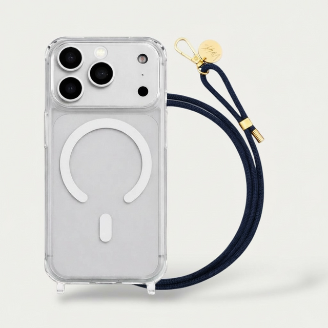 כיסוי שקוף + רצועה כחולה