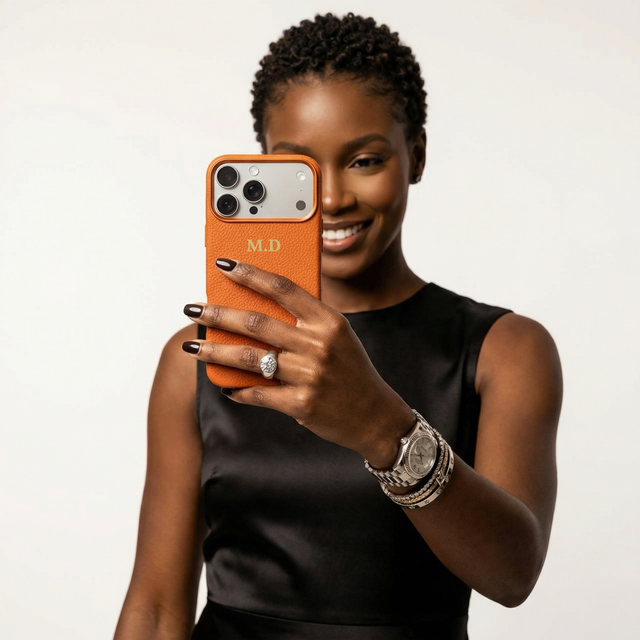 כיסוי עור קלאסי מגסייף| כתום